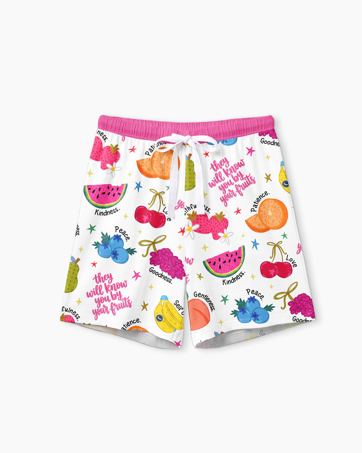 They Will Know You By Your Fruits Women Short Sleeve Short Pajama Set