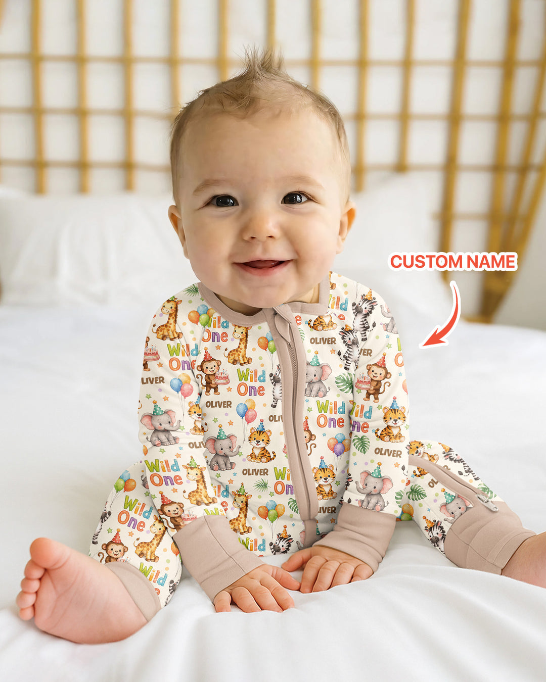 Gerippte Babykleidung mit individuellem Foto - Weich &amp; Skizzenhaft