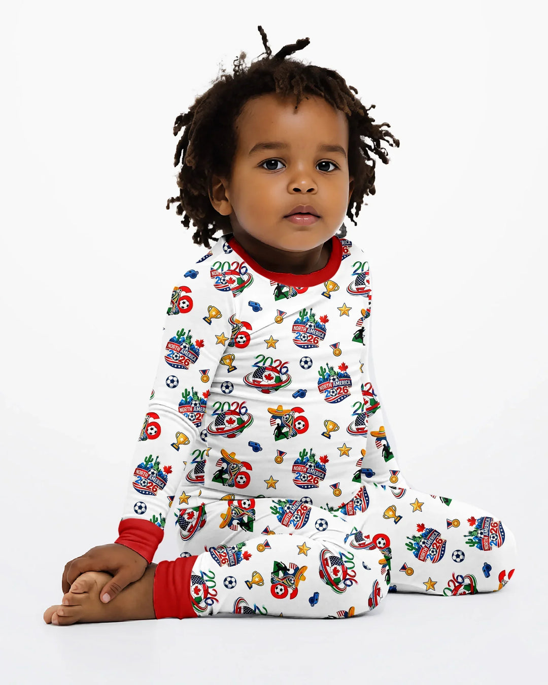 Zweiteiliges Langarm-Pyjama-Set mit Sommerfrüchten