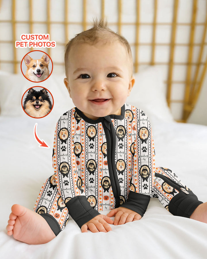 Gerippte Babykleidung mit individuellem Foto - Weich &amp; Skizzenhaft
