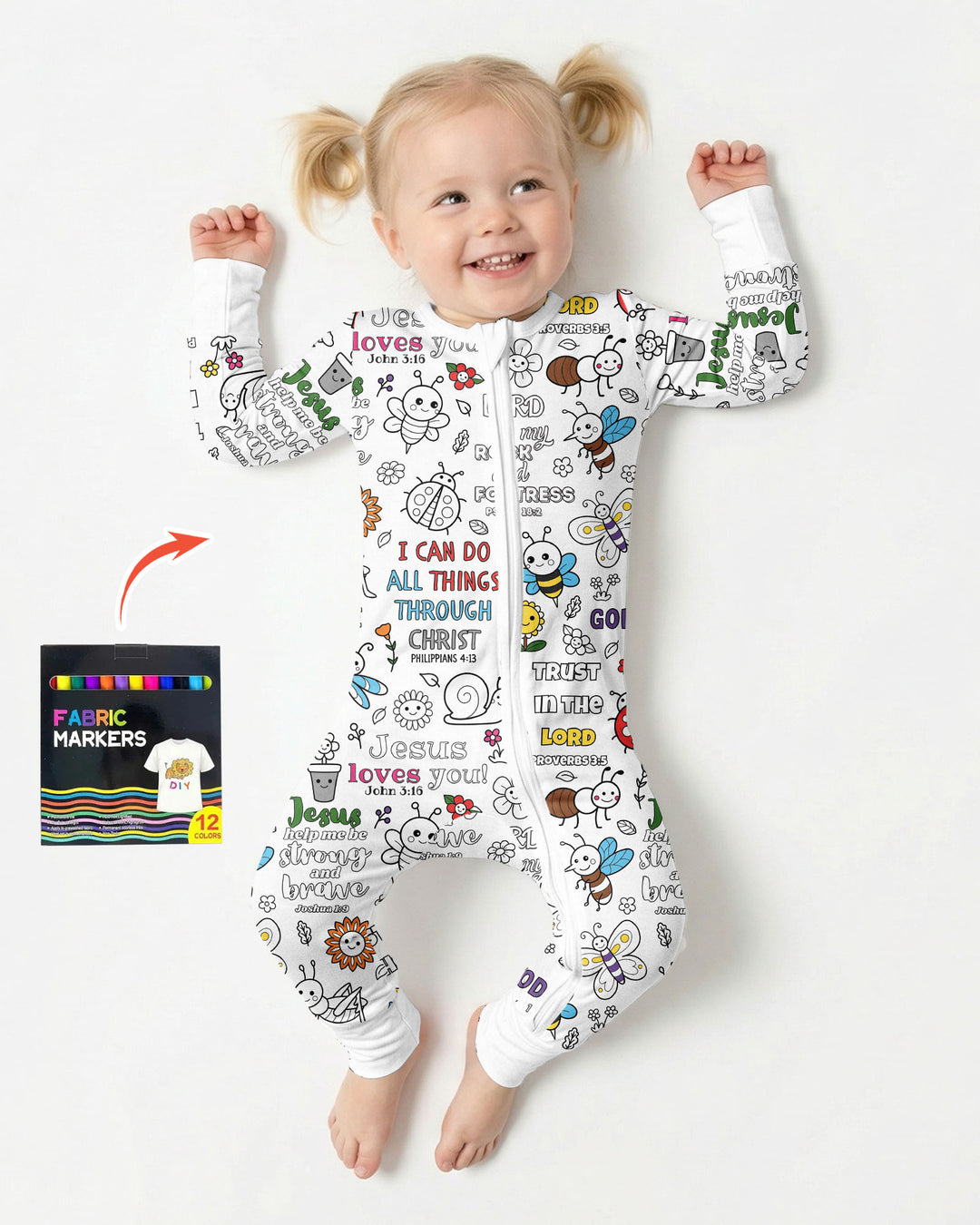 Joyful Garden Bible Verse Colorable Bamboo Convertible Zippy