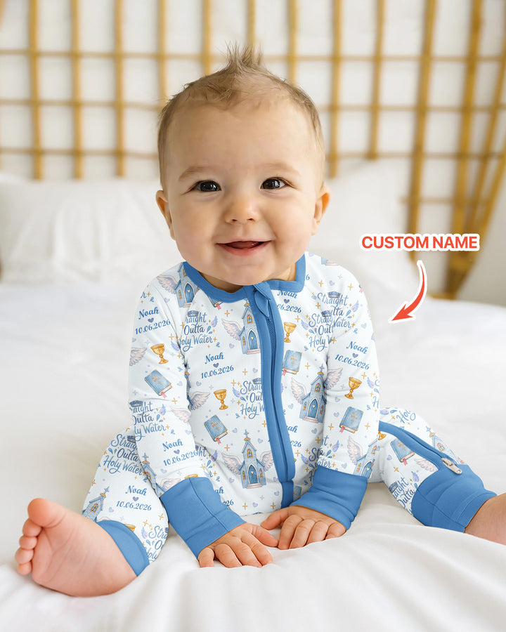 Gerippte Babykleidung mit individuellem Foto - Weich &amp; Skizzenhaft
