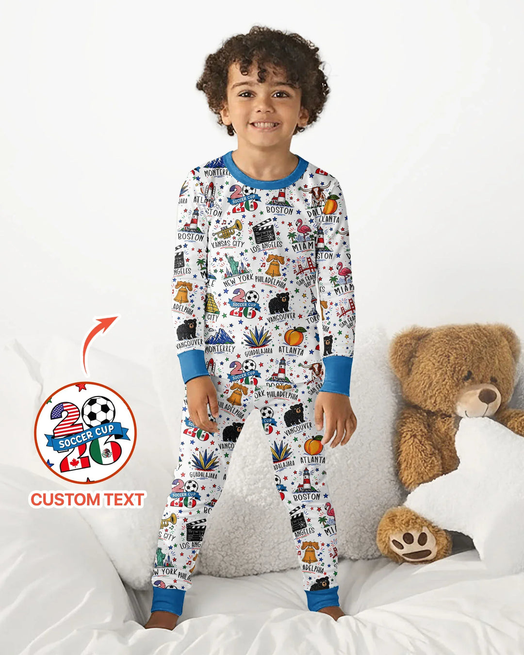 Zweiteiliges Langarm-Pyjama-Set mit Sommerfrüchten