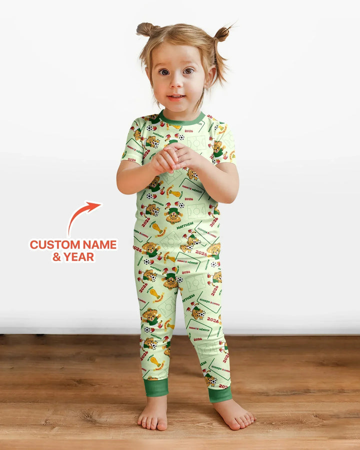 Zweiteiliges, kurzärmliges Pyjama-Set mit Marienkäfern