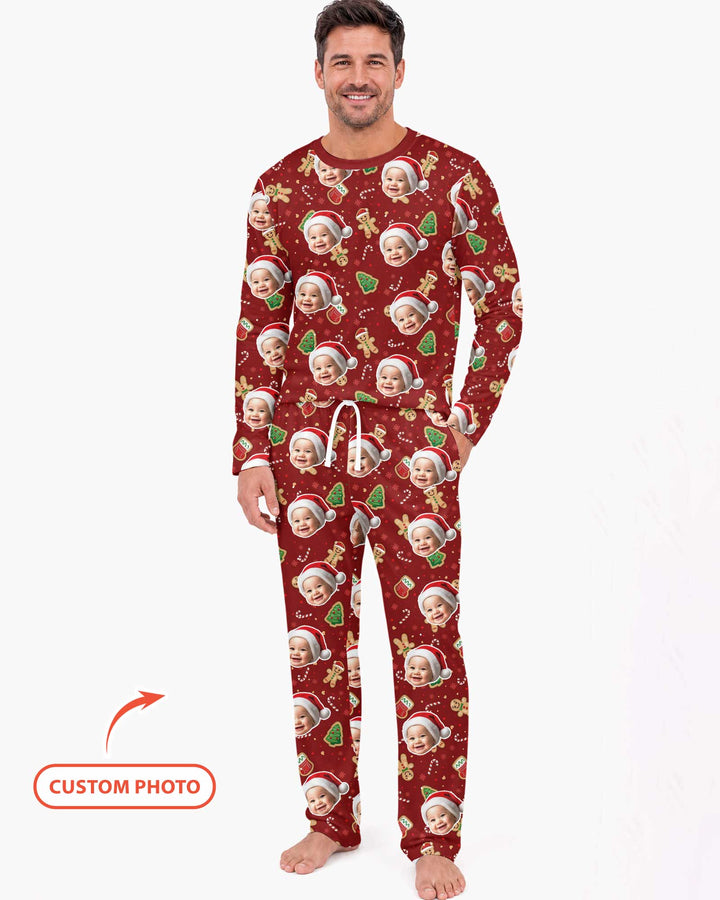 Custom Photo Funny Family Bamboo Men's Pajama Set