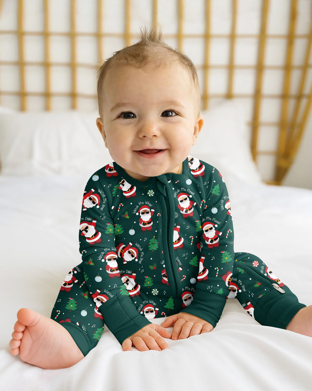 Santa's Christmas Dance Party Bamboo Convertible Zippy