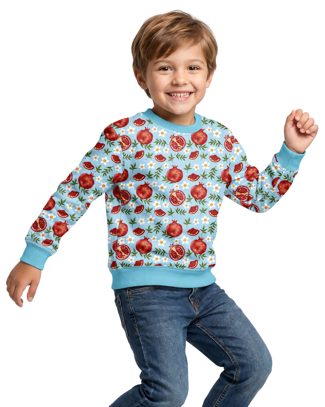 Sweatshirt mit Rundhalsausschnitt aus Bambusfaser