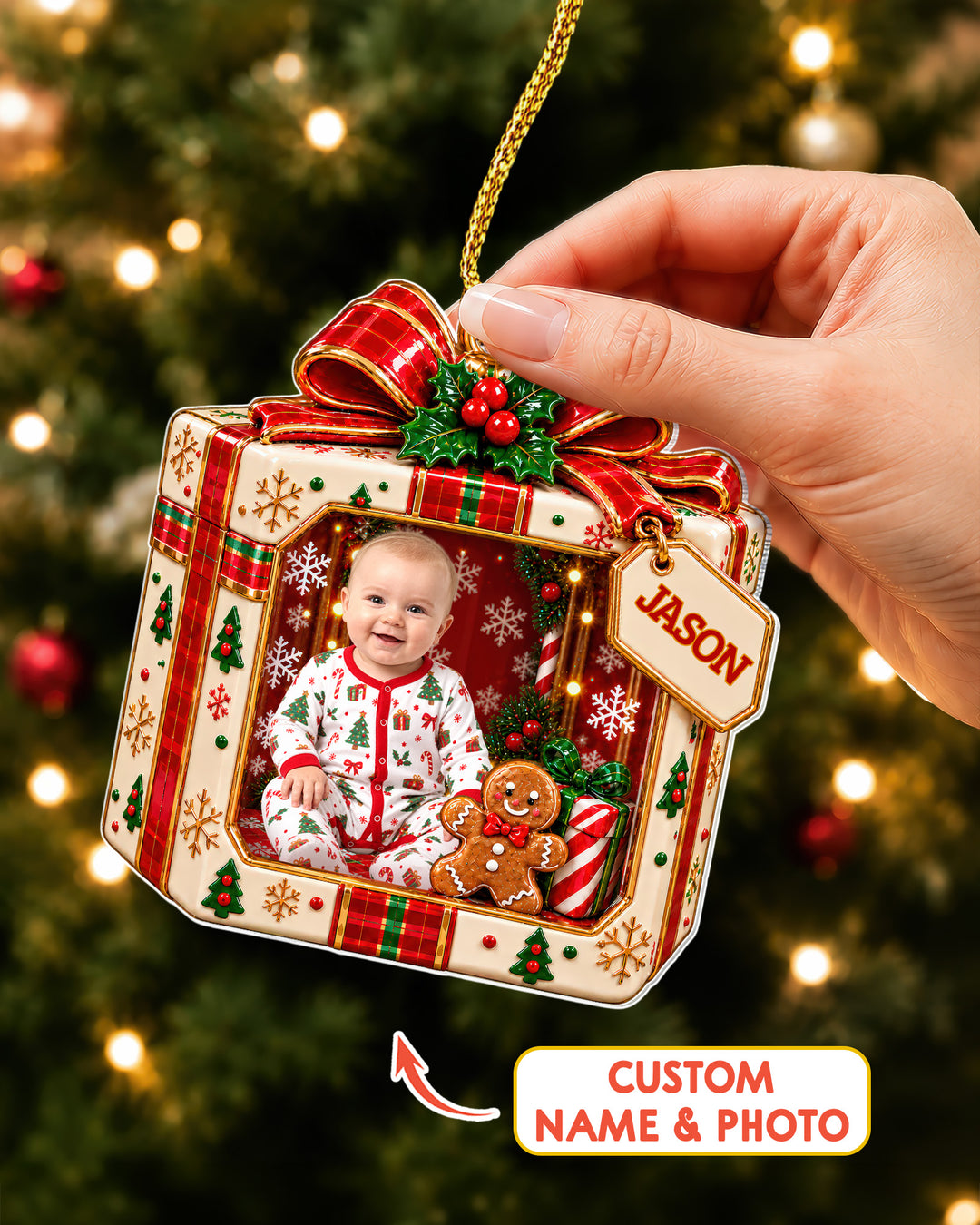 Wrapped With Love Acrylic Ornament