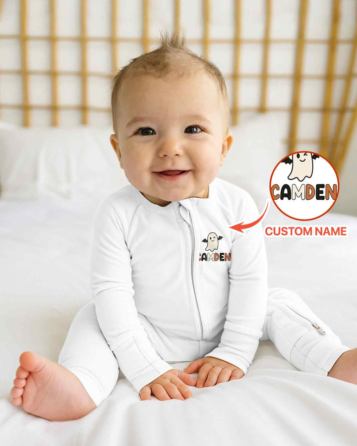Personalized One Spooky Dude Bamboo Convertible Zippy