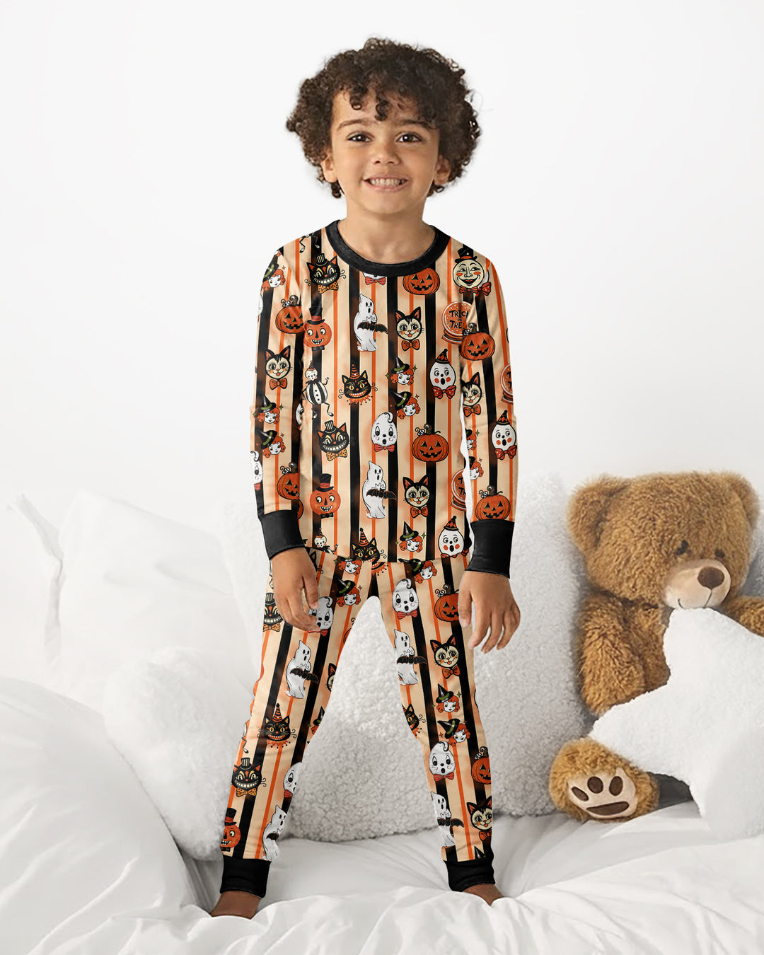 Vintage Halloween Bamboo Two Piece Long Sleeve Pajama Set