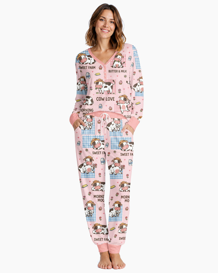 Drowned In Buttercream Bamboo Women Pajama Set