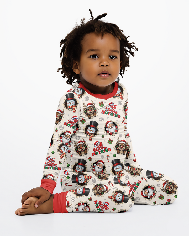 Funny Butt Christmas Squad Bamboo Two Piece Long Sleeve Pajama Set