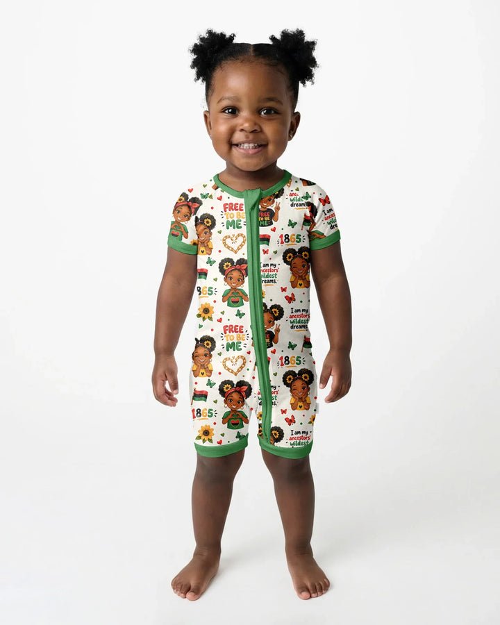 Juneteenth I am My Ancestors' Wildest Dream Bamboo Shorty Zippy