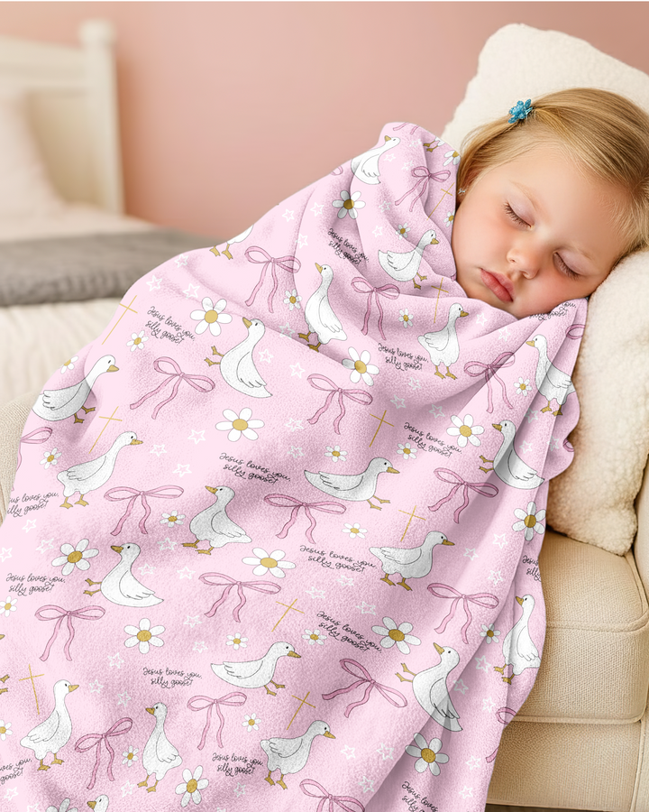 Jesus Loves You Silly Goose Bamboo Blanket