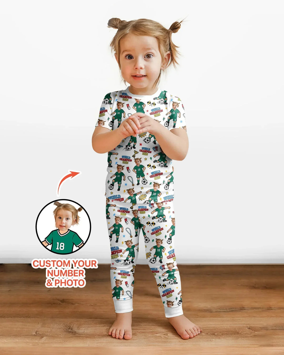Zweiteiliges, kurzärmliges Pyjama-Set mit Marienkäfern
