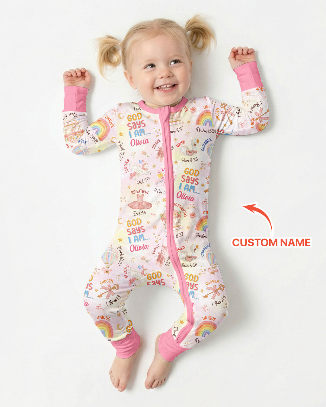 God Says I Am- Ballerina Custom Name Bamboo Convertible Zippy