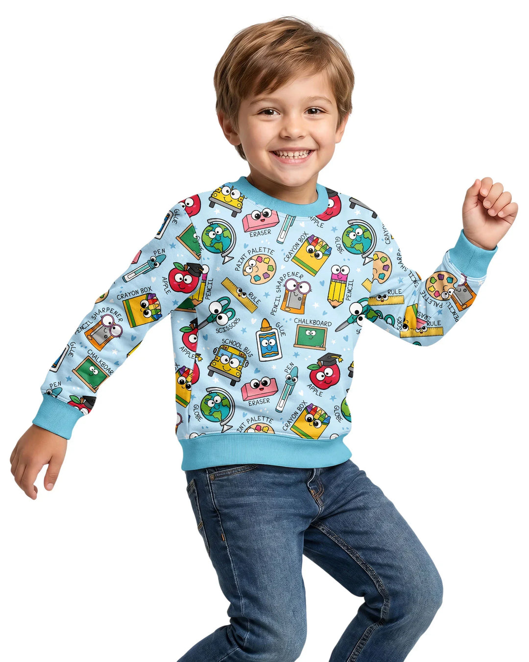 Happy School Pals Bamboo Crewneck Sweatshirt