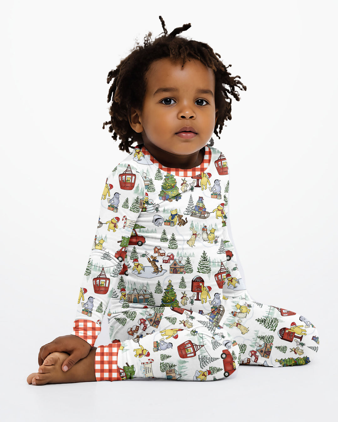 Holiday Village Friends Bamboo Two Piece Long Sleeve Pajama Set
