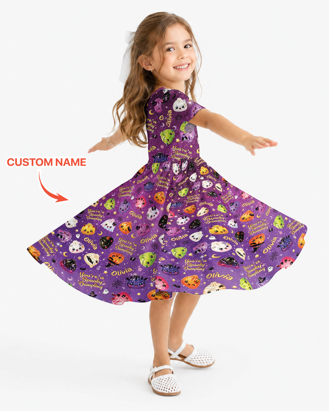 Custom Name You're A Spooky Dumpling Bamboo Twirl Dress