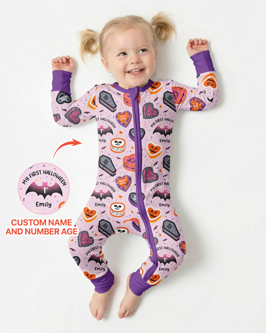 Halloween Is My Birthday Custom Name Bamboo Convertible Zippy