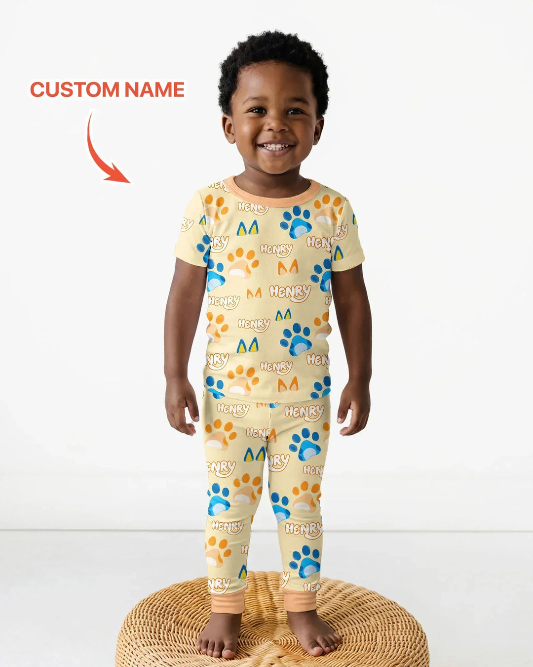 Zweiteiliges, kurzärmliges Pyjama-Set mit Marienkäfern
