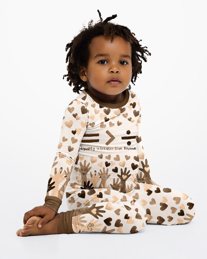 Equality Is Better Than Division Bamboo Two Piece Long Sleeve Pajama Set
