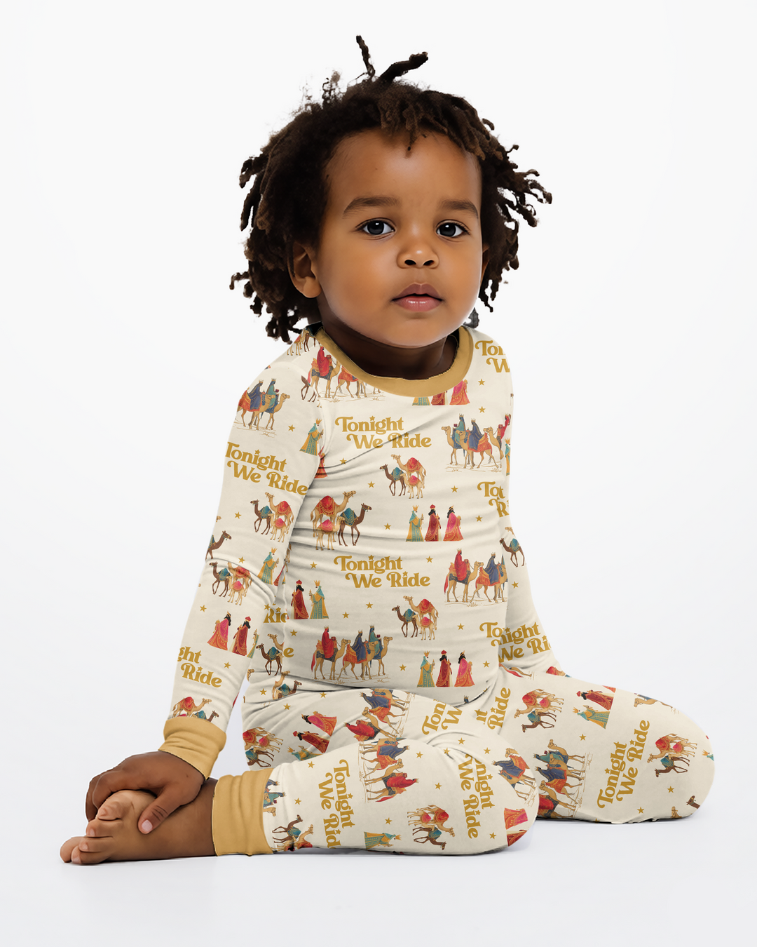 Tonight We Ride Christmas Bamboo Two Piece Long Sleeve Pajama Set
