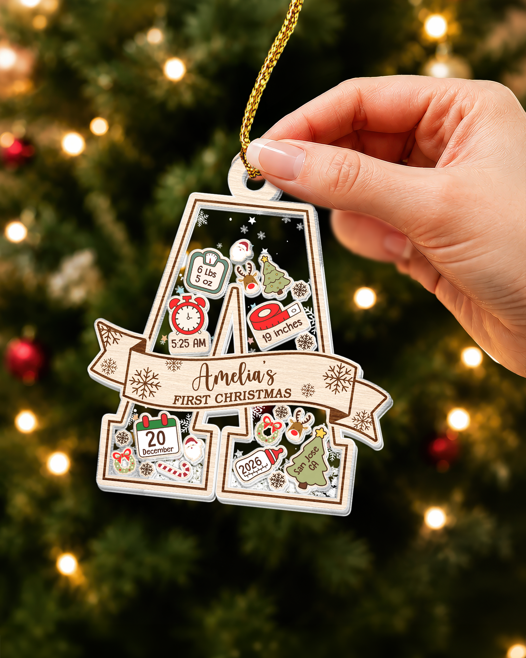 Baby's First Christmas Shaker Ornament