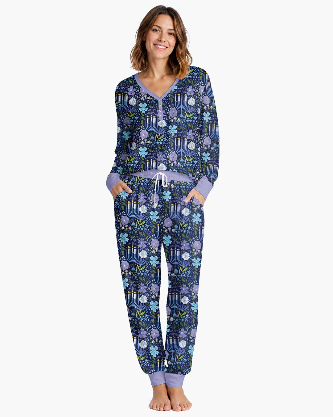 Hanukkah Me and Mom Matching Bamboo Women Pajama Set