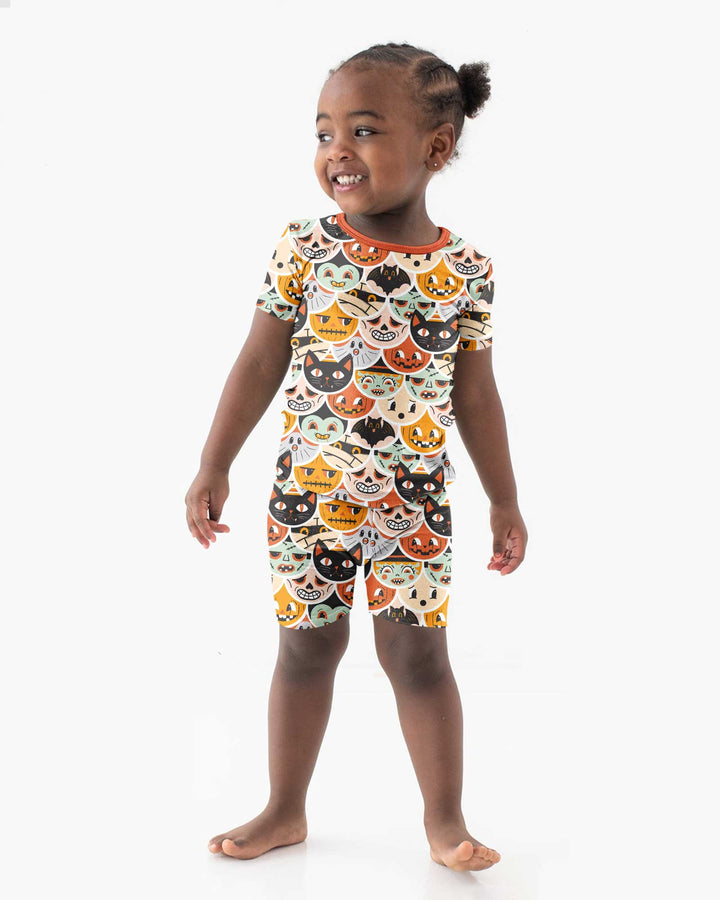 Monster Mash-Up Bamboo Two Piece Short Sleeve Shorts Pajama Set