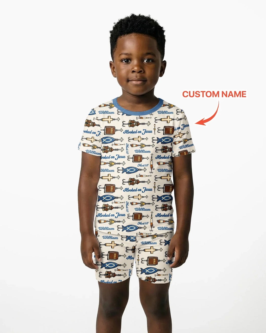 Zweiteiliges Pyjama-Set mit kurzen Ärmeln und Shorts im Sommer-Design