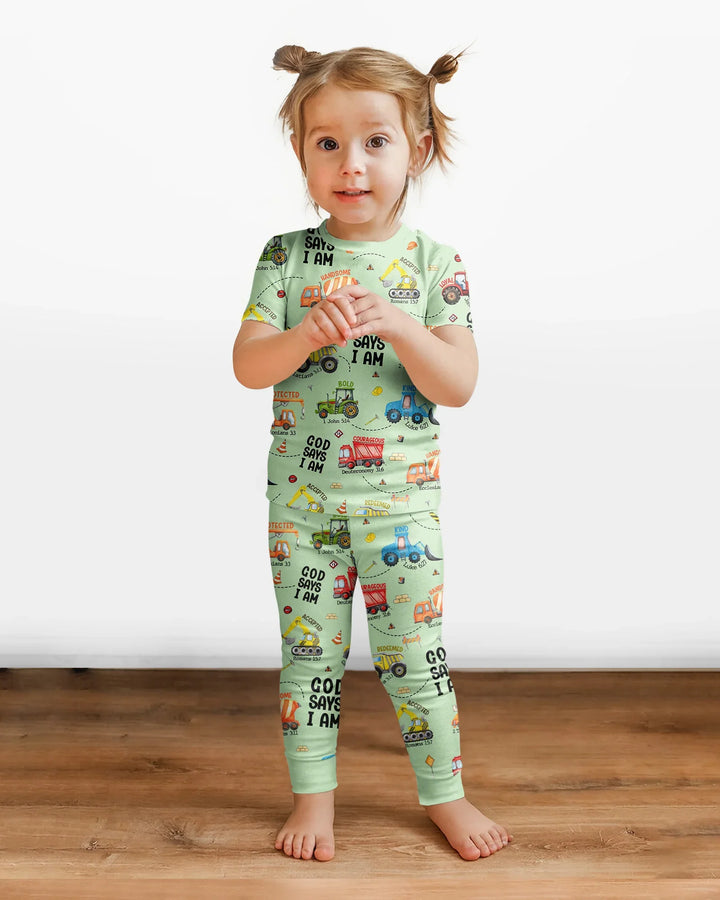 Zweiteiliges, kurzärmliges Pyjama-Set mit Marienkäfern