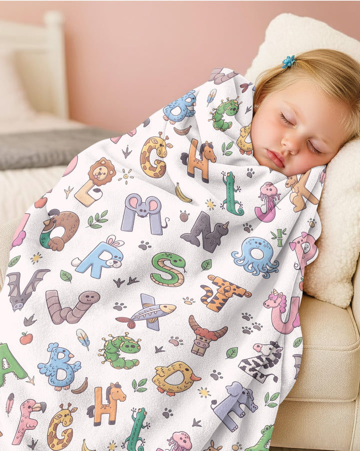 Animals Alphabet Bamboo Blanket