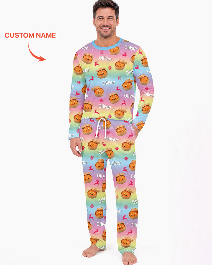 Christmas Cutie Dumpling Bamboo Men's Pajama Set