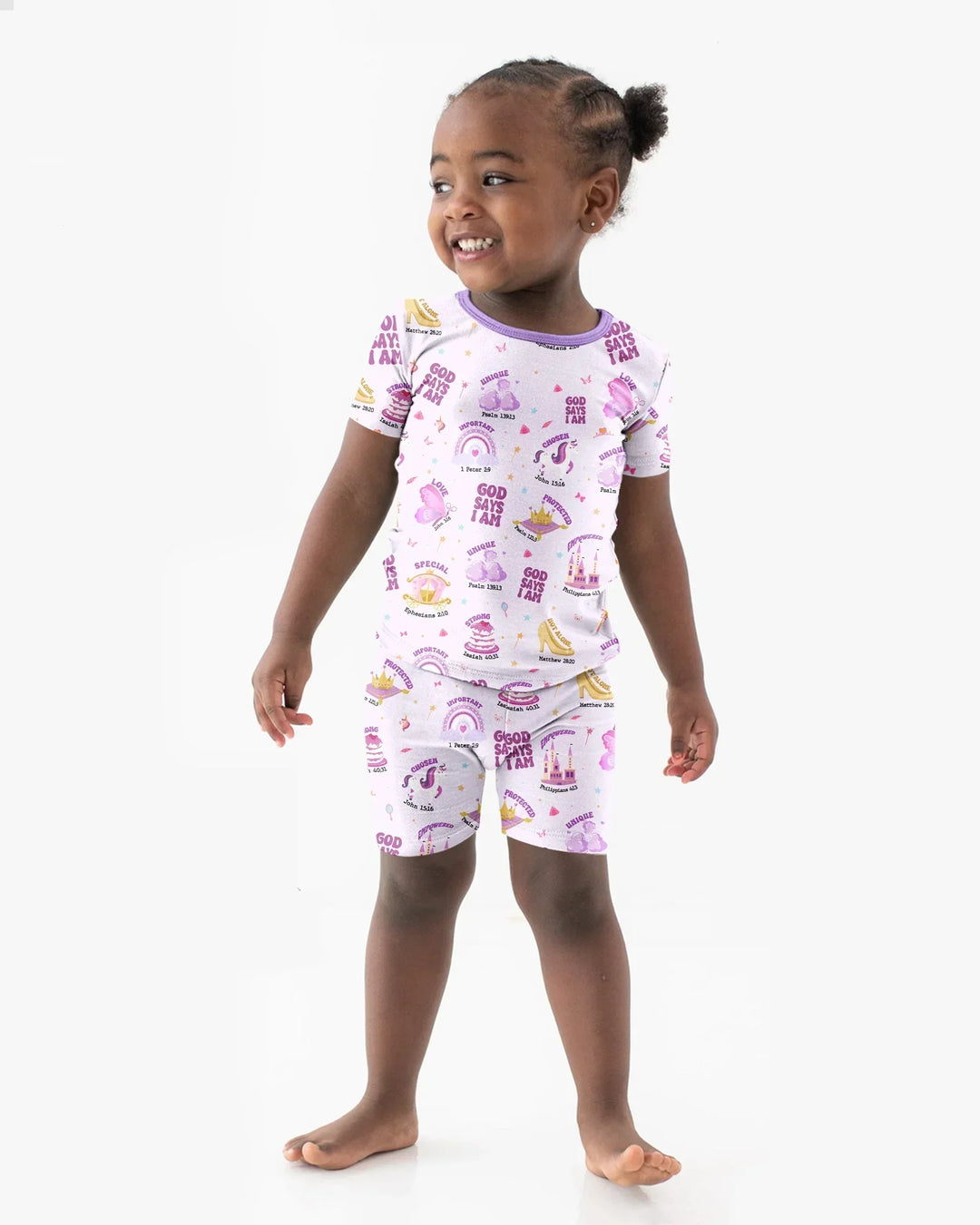 Zweiteiliges Pyjama-Set mit kurzen Ärmeln und Shorts im Sommer-Design