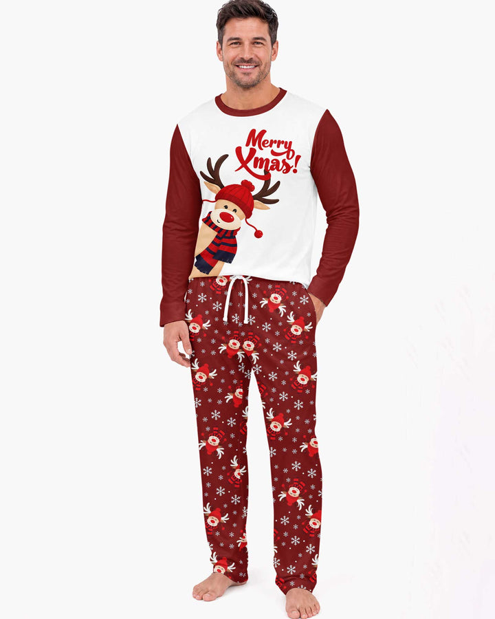 Merry Reindeer Nights Bamboo Men's Pajama Set