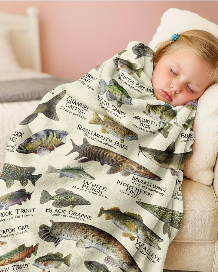 Fish Of America Bamboo Blanket