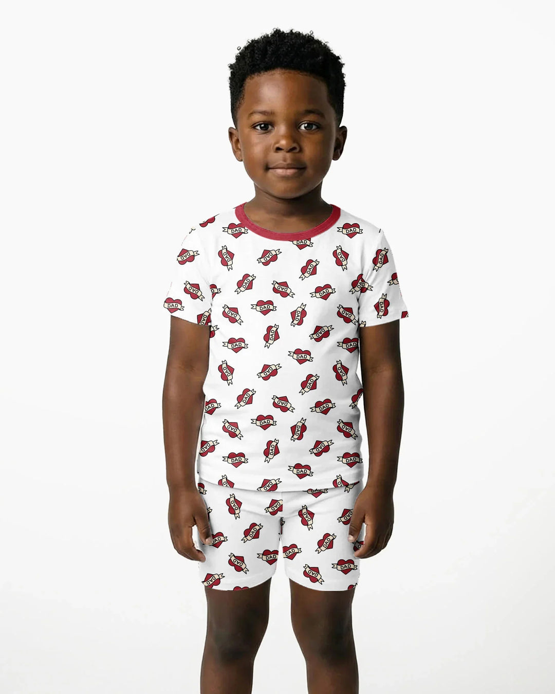 Template Zweiteiliges Pyjama-Set mit kurzen Ärmeln und Shorts