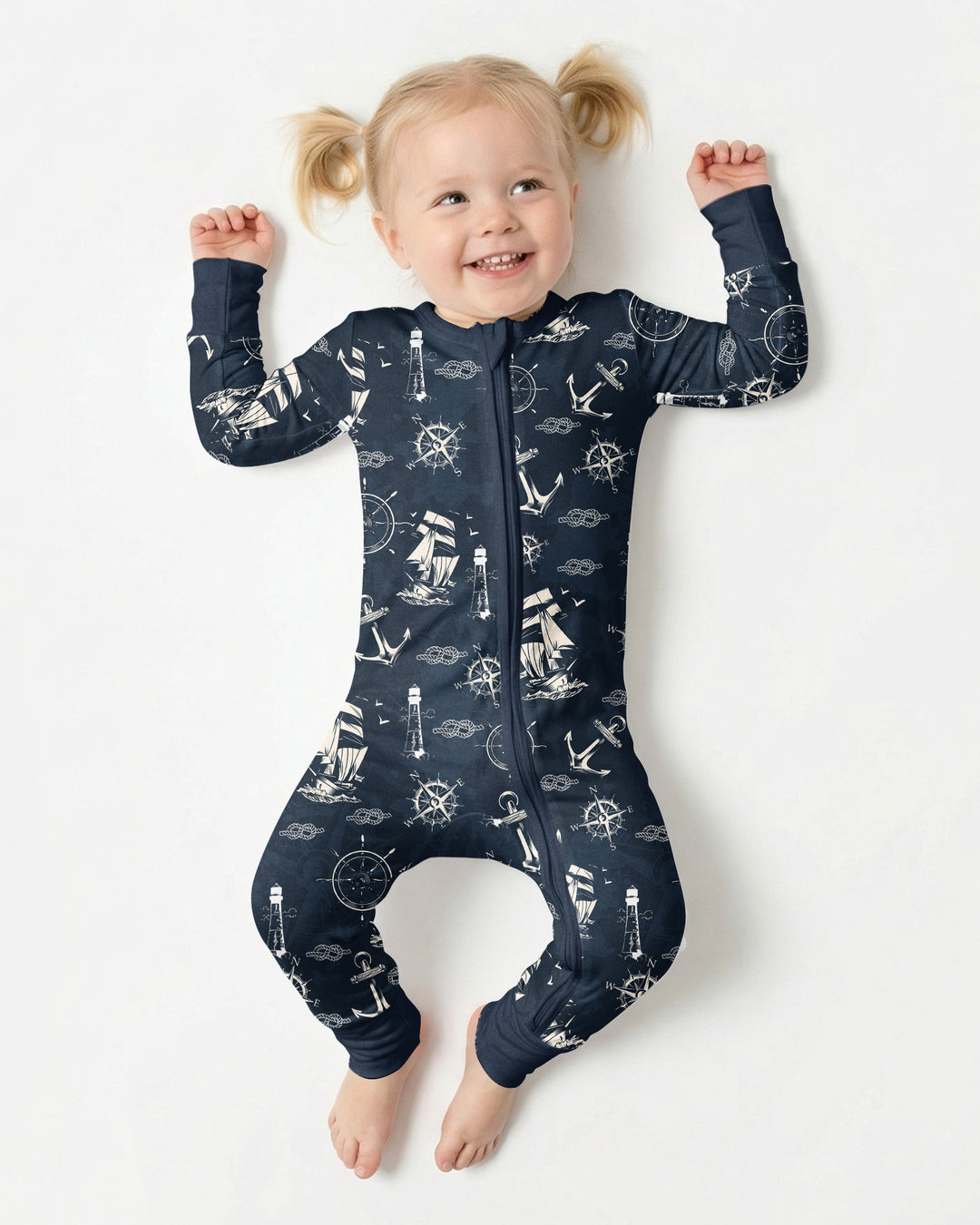 Vintage Nautical Voyage Bamboo Convertible Zippy