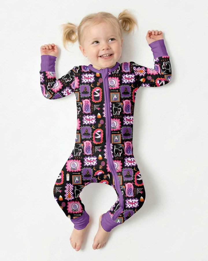 Pink Witchy Halloween Bamboo Convertible Zippy