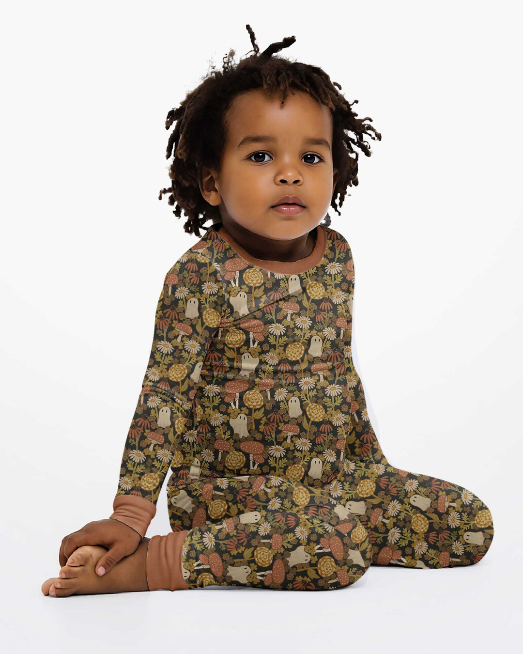 Ghost Garden Dark Autumn Bamboo Two Piece Long Sleeve Pajama Set