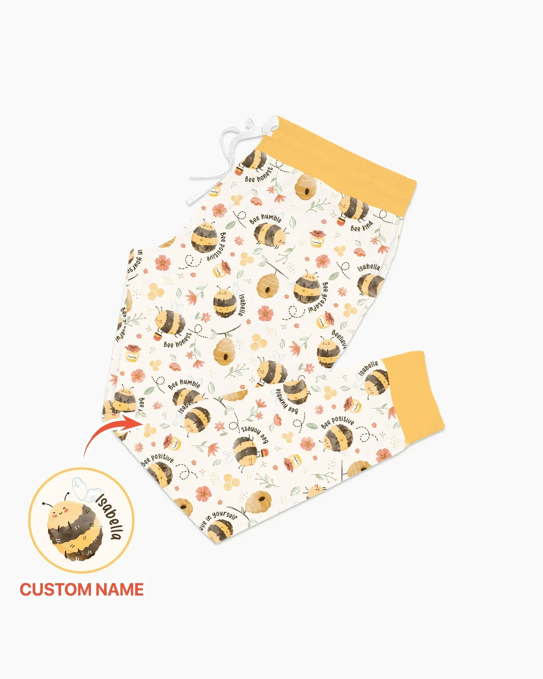Bienenkind Personalisierter Name Damen-Pyjama-Set aus Bambus