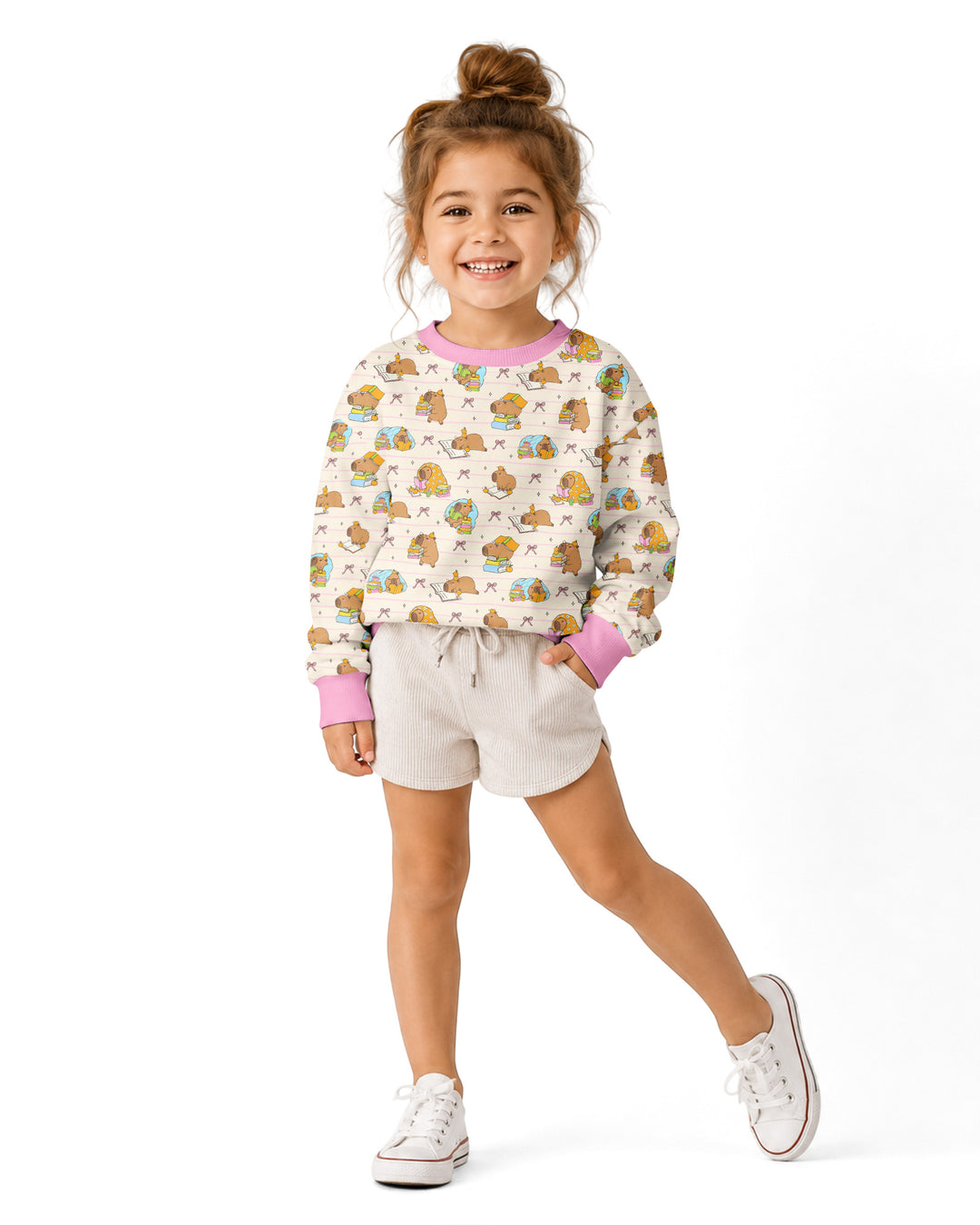 Sweatshirt mit Rundhalsausschnitt aus Bambusfaser