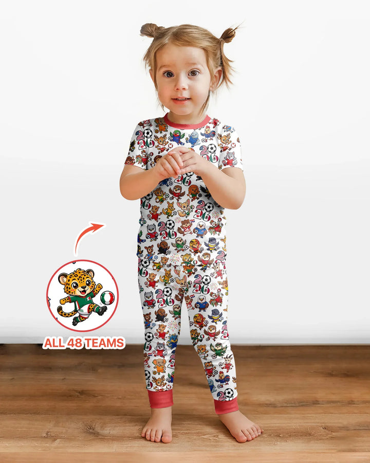 Zweiteiliges, kurzärmliges Pyjama-Set mit Marienkäfern