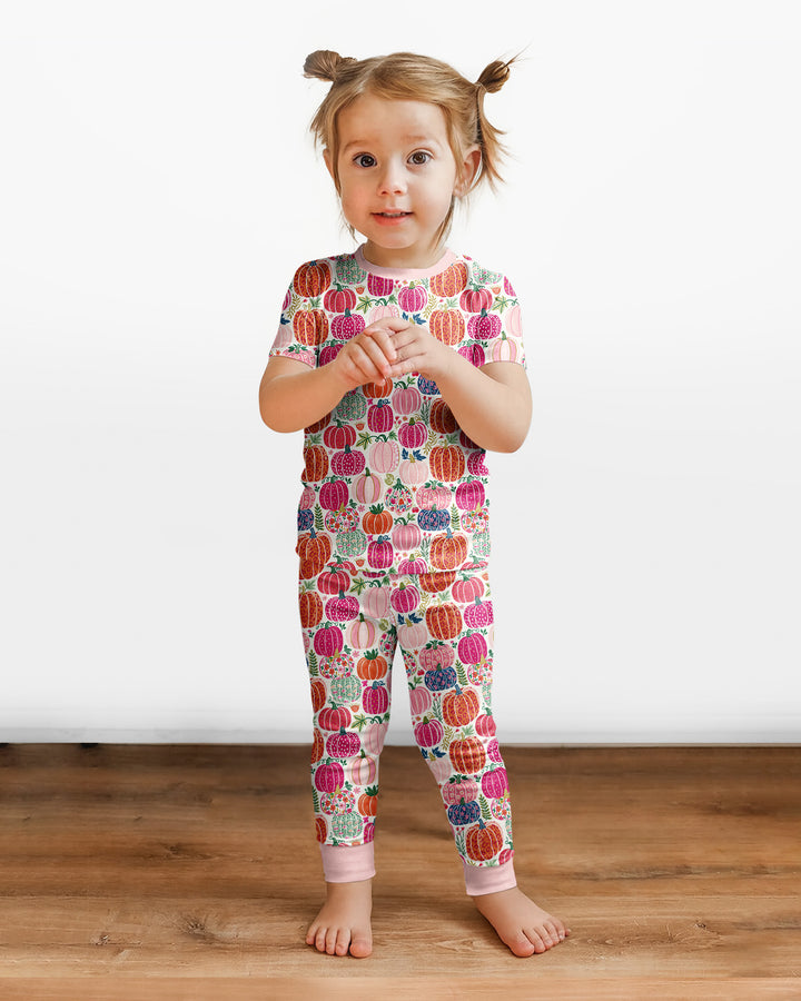 Pumpkin & Bloom Bamboo Two Piece Short Sleeve Pajama Set