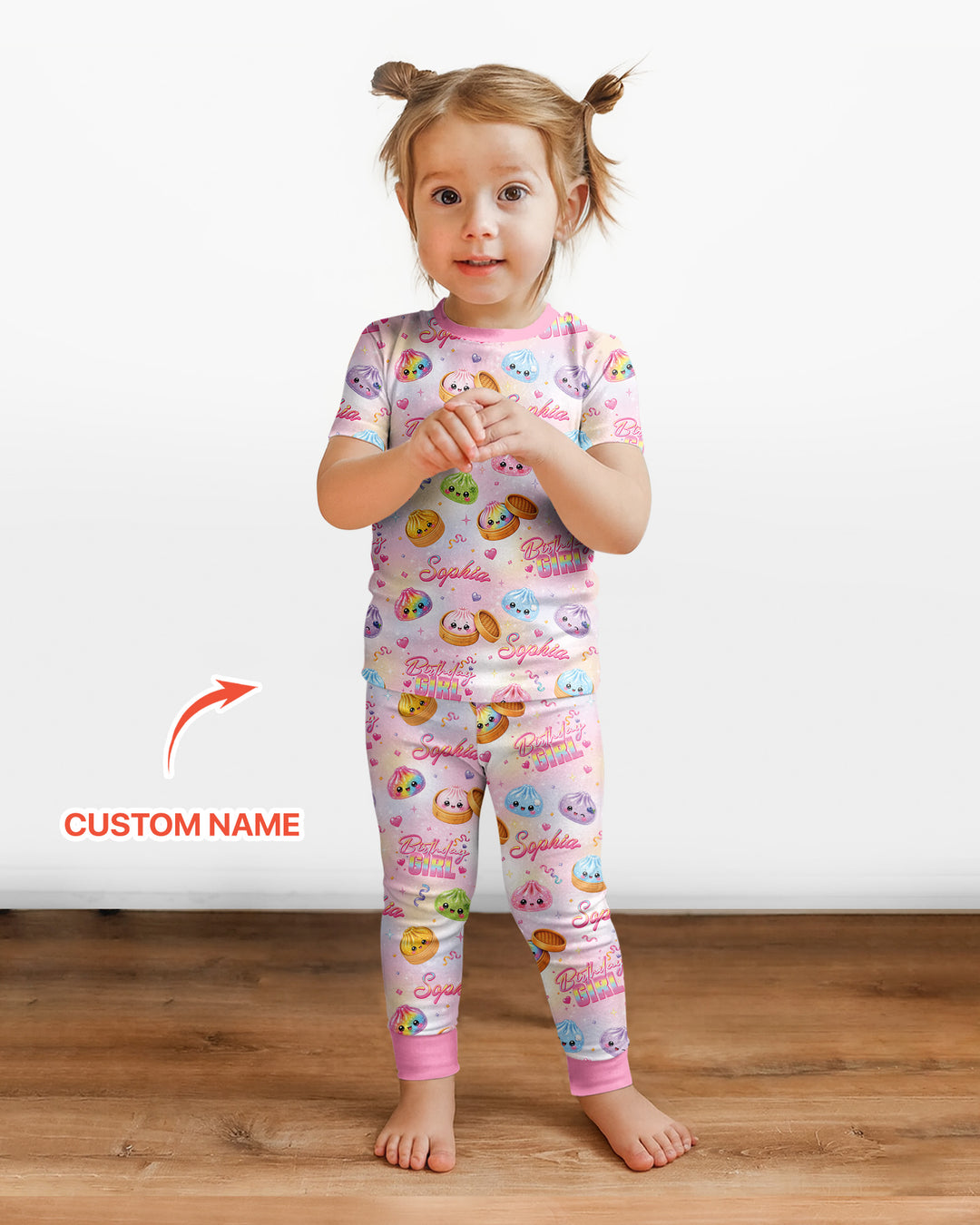 Zweiteiliges, kurzärmliges Pyjama-Set mit Marienkäfern