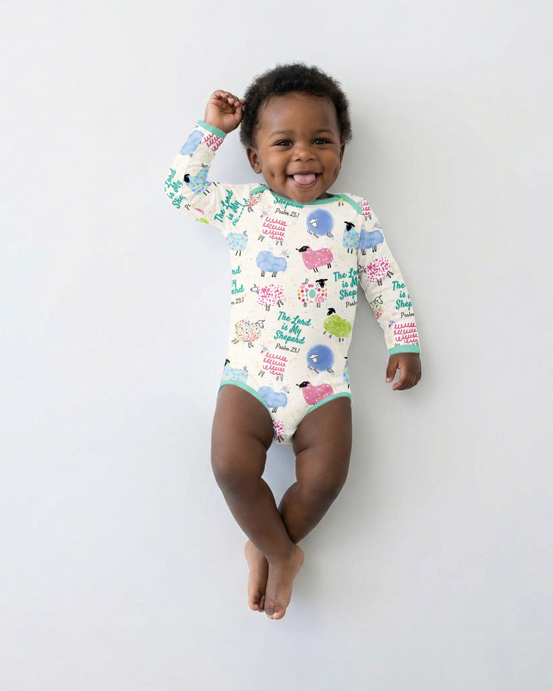 Gerippte Babykleidung mit individuellem Foto - Weich &amp; Skizzenhaft