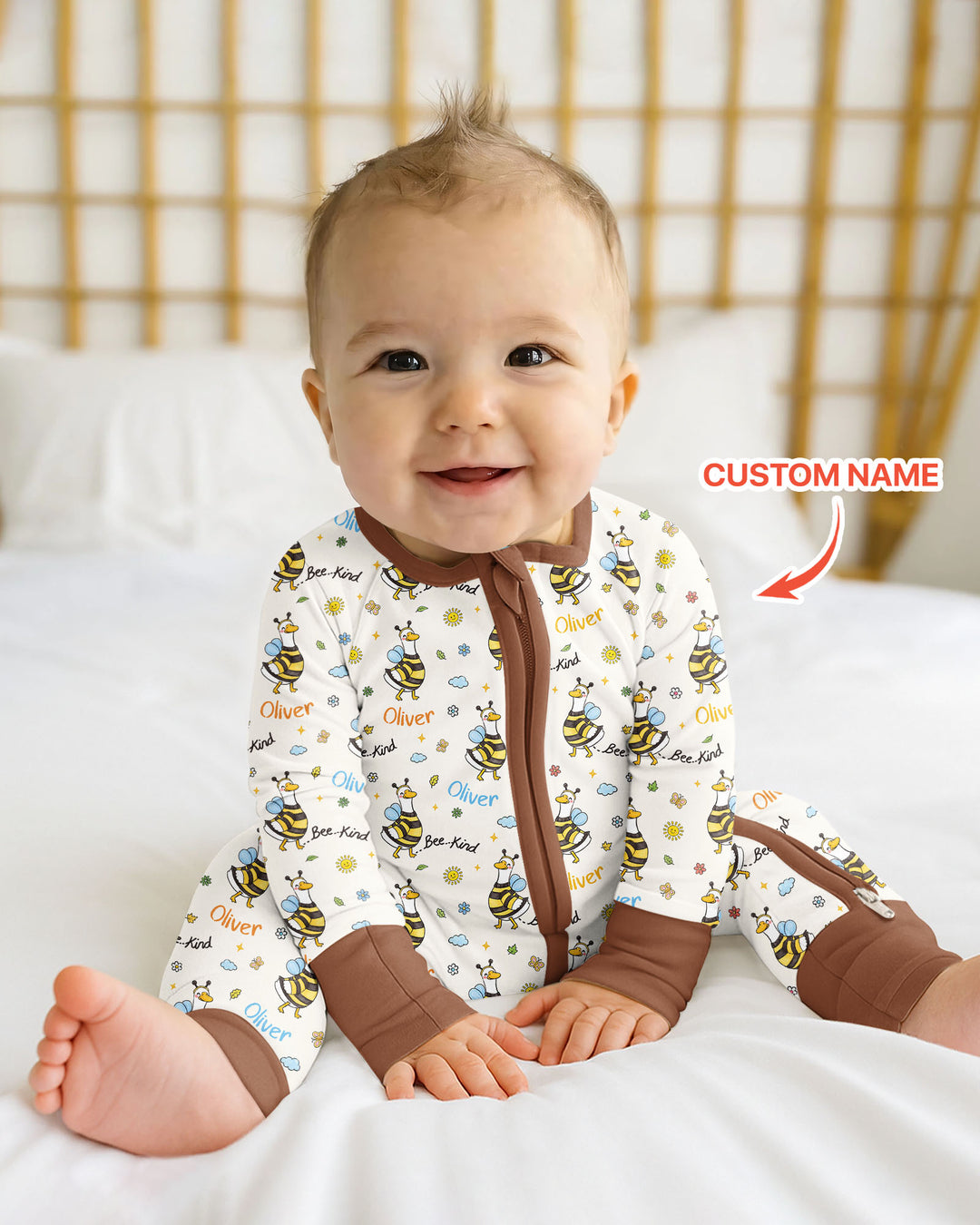 Gerippte Babykleidung mit individuellem Foto - Weich &amp; Skizzenhaft