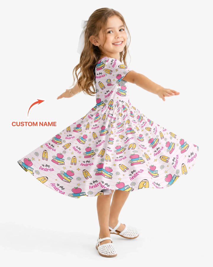 First Day of School Bamboo Twirl Dress
