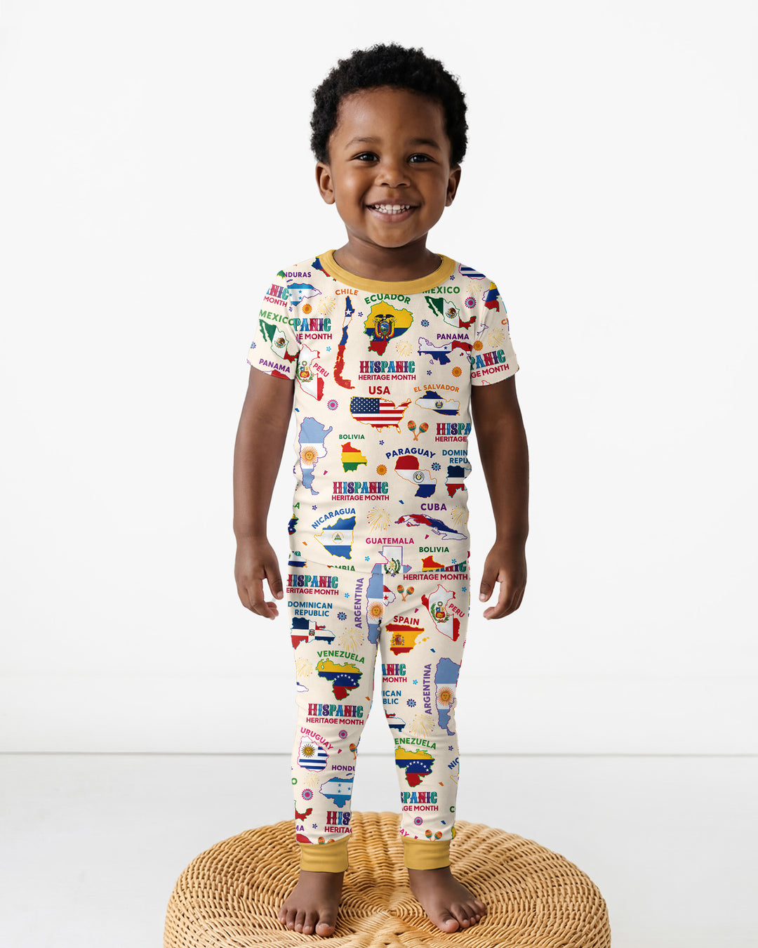 Zweiteiliges, kurzärmliges Pyjama-Set mit Marienkäfern